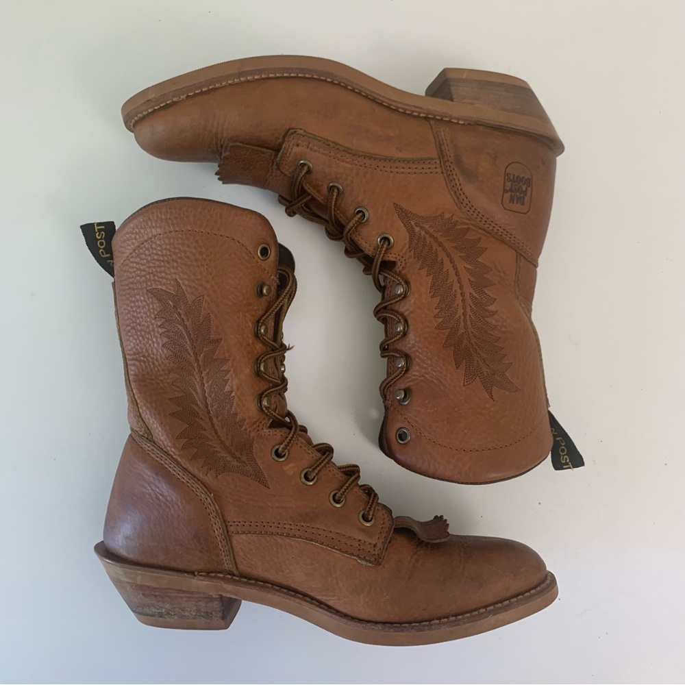 Dan Post Women's Brown Leather Western Work Boots ~ 7